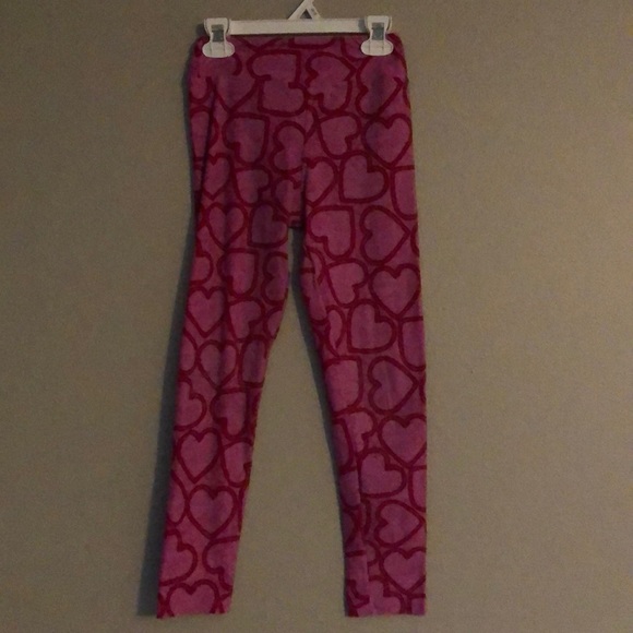 Lularoe Girls Heart Leggings - Picture 1 of 2